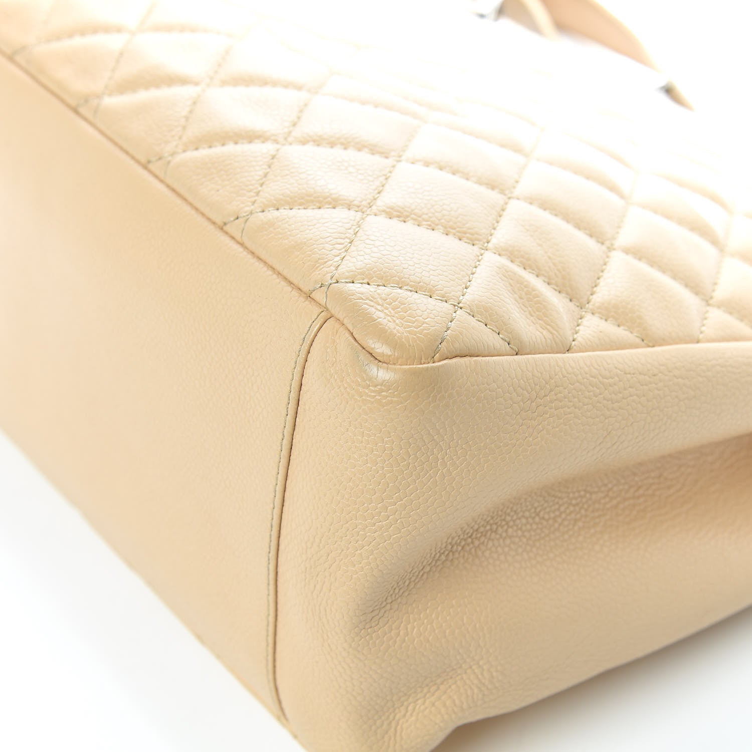 Chanel Caviar Quilted Grand Shopping Tote GST Beige Clair 15 of 22