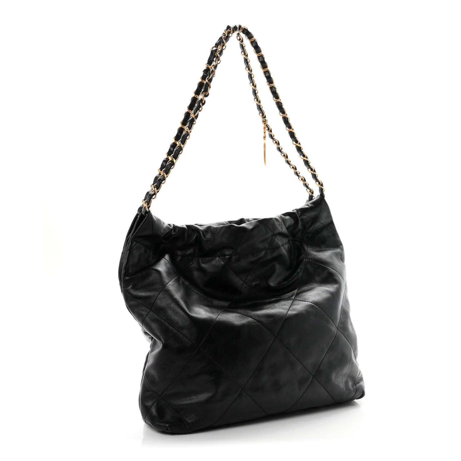 Chanel Shiny Calfskin Quilted Small Chanel 22 Black 4 of 11