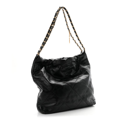 Chanel Shiny Calfskin Quilted Small Chanel 22 Black 4 of 11