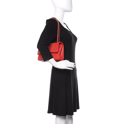 Chanel Caviar Quilted Medium Double Flap Red 2 of 11