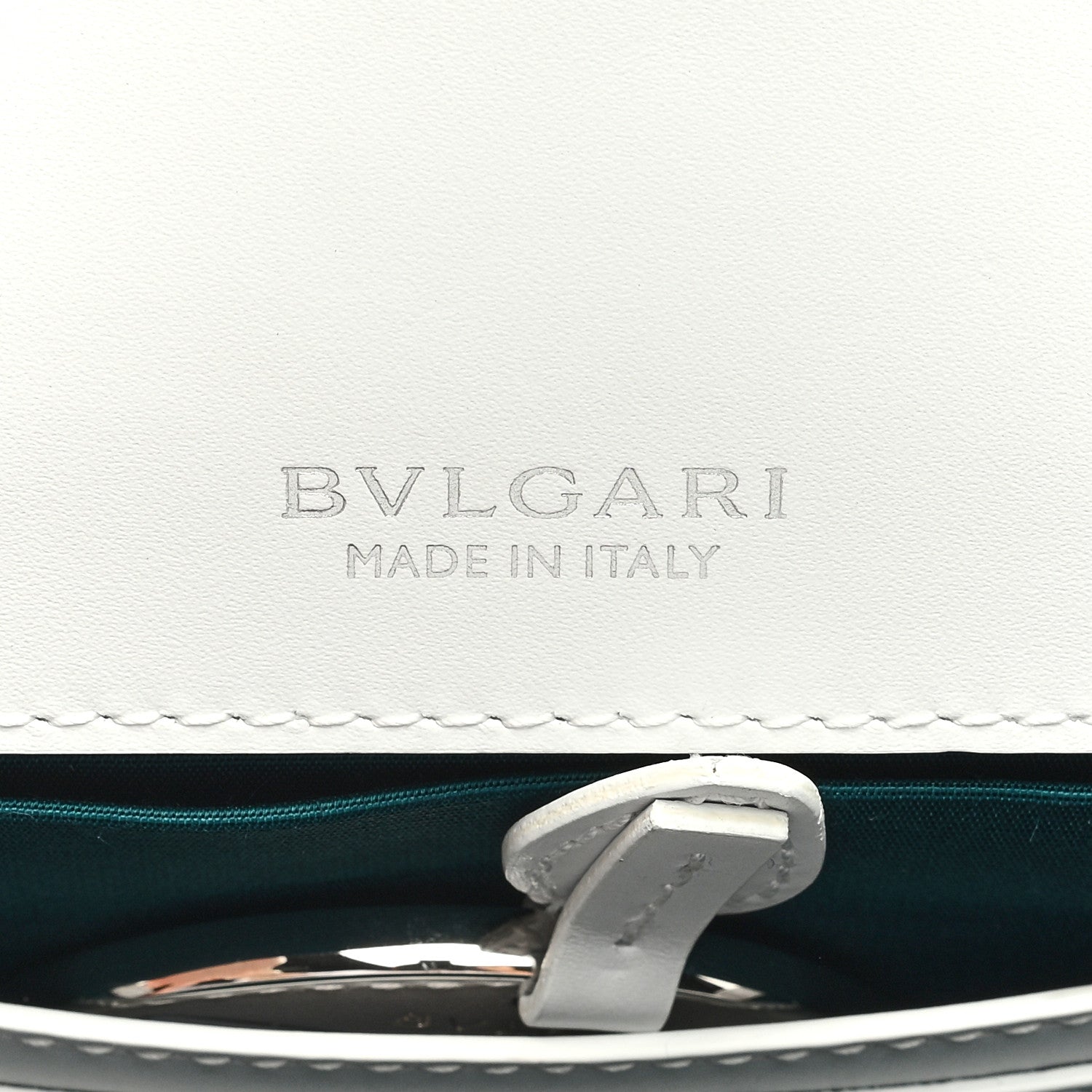 Bulgari Calfskin Serpenti Forever East West Shoulder Bag Opal Grey 7 of 10