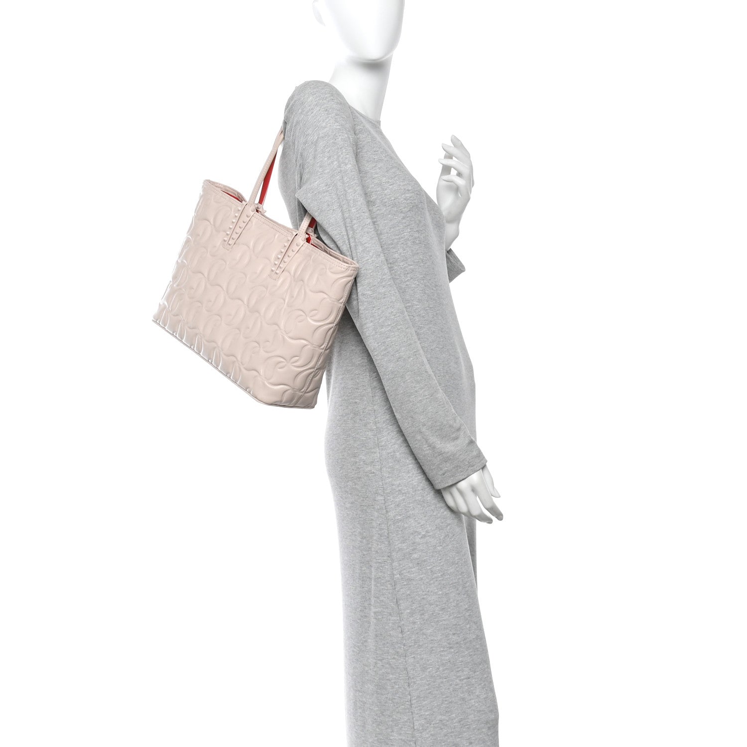 Christian Louboutin Nappa Embossed East West Cabata Tote Leche 2 of 12