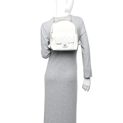Chanel Caviar Quilted Small CC Day Backpack White 2 of 10
