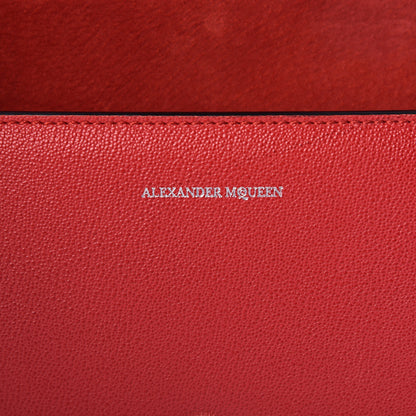 Alexander McQueen Grained Calfskin Medium Insignia Flap China Red 6 of 10