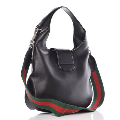 Gucci Calfskin Web Stripe Small Dionysus Hobo Black 3 of 11