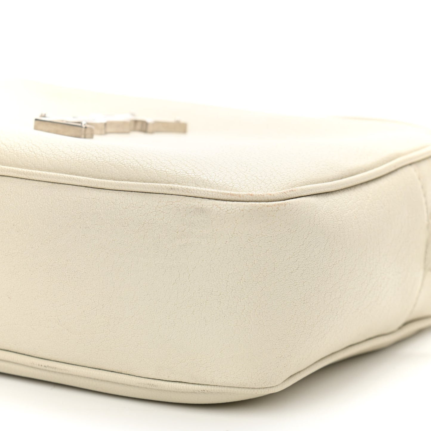 Lambskin Monogram Small Lou Camera Bag White