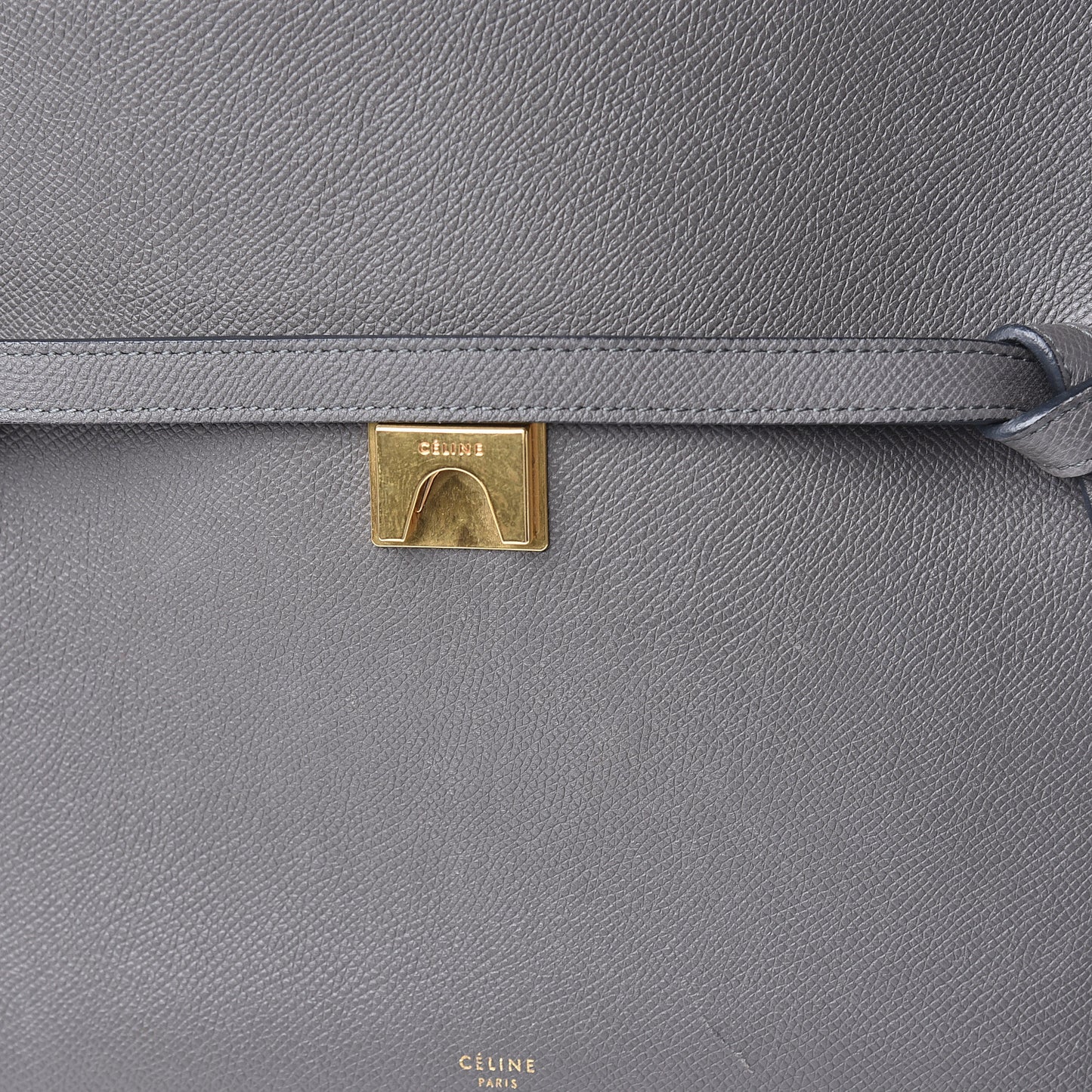 Grained Calfskin Mini Belt Bag Grey
