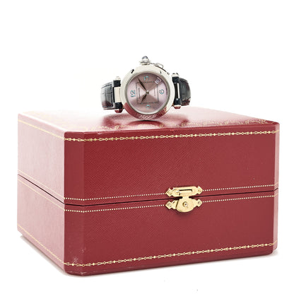 Cartier Stainless Steel Alligator 35mm Pasha C Automatic Watch Pink 5 of 5