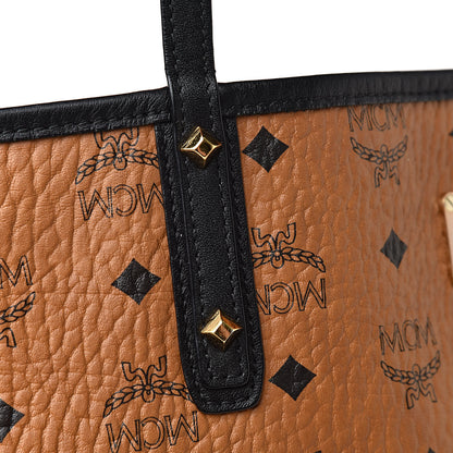 MCM Visetos Large Project Reversible Shopper Tote Cognac 14 of 28