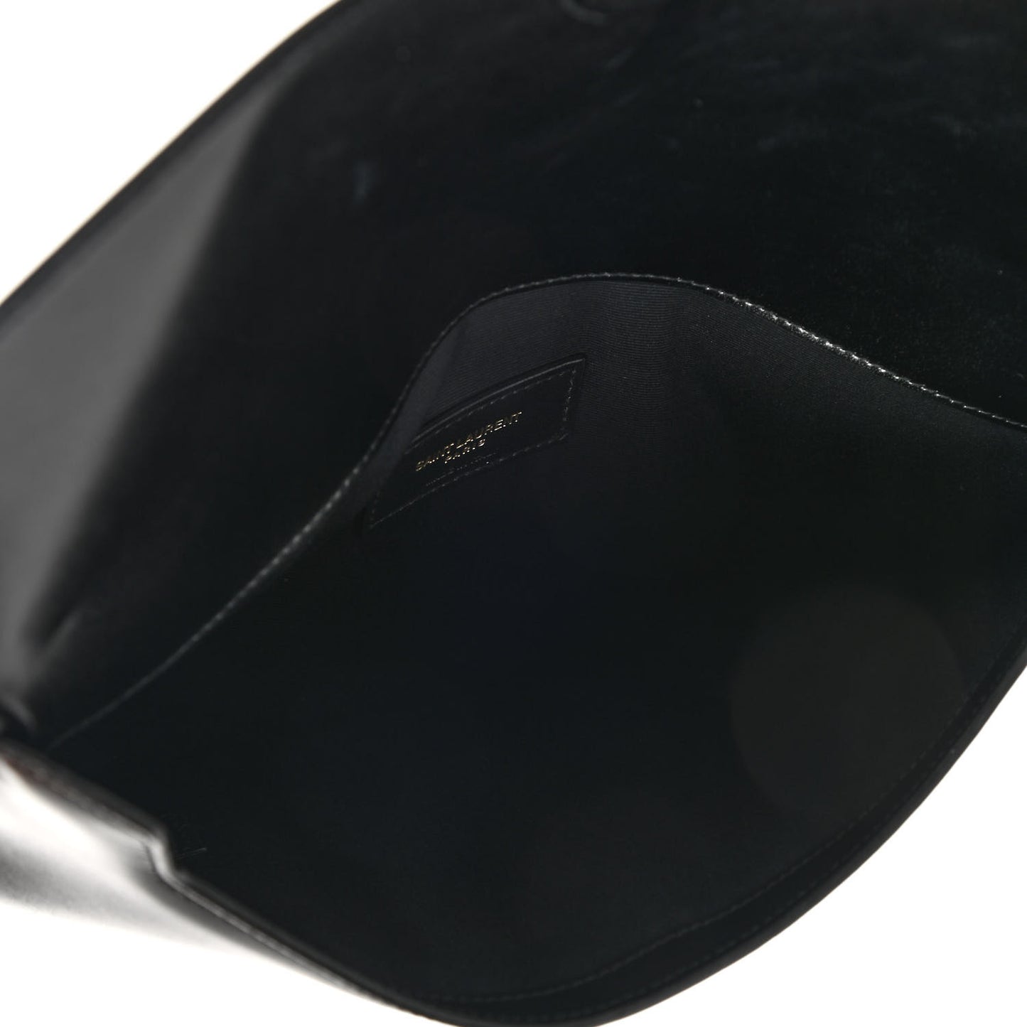 Smooth Shiny Calfskin Monogram Uptown Pouch Black