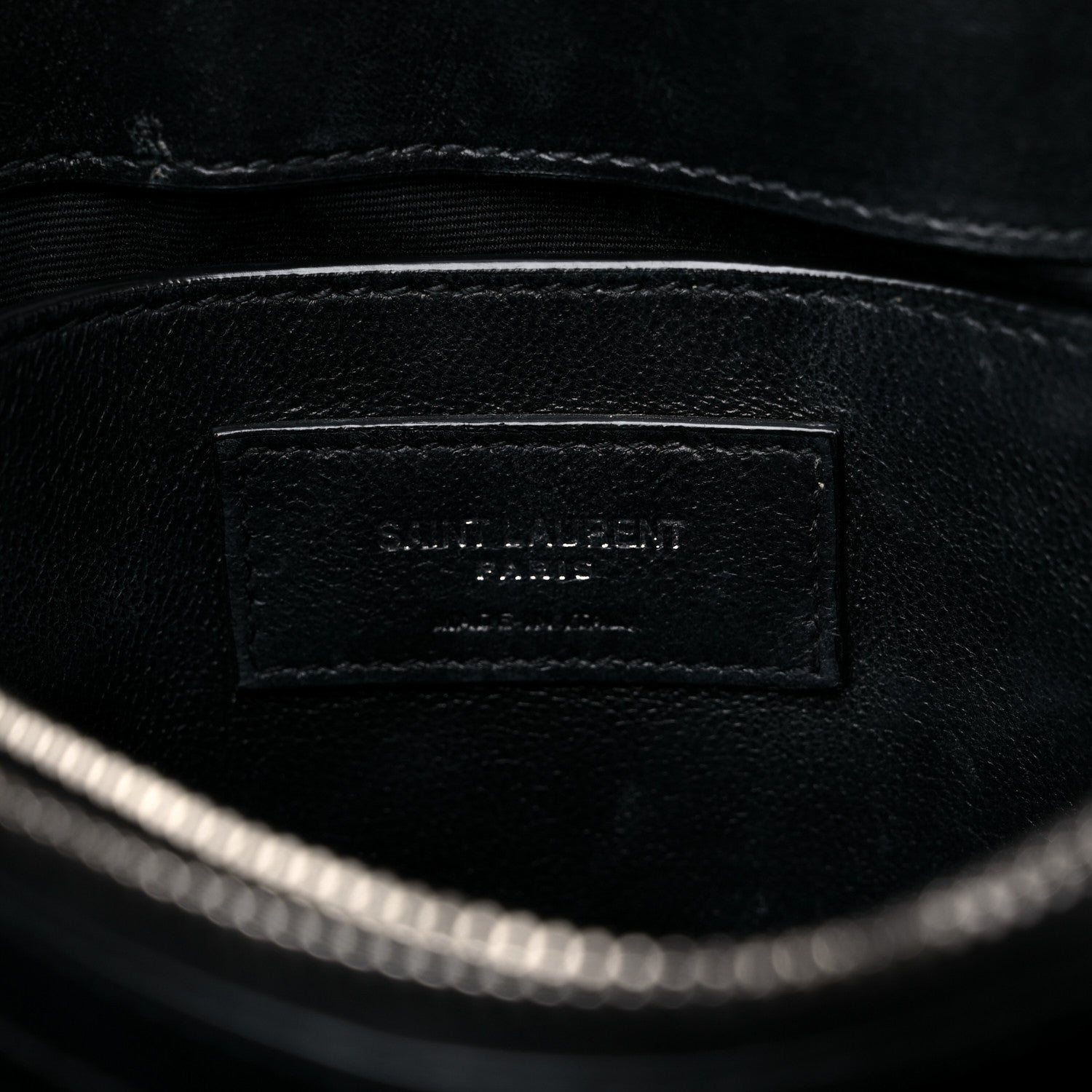 Saint Laurent Calfskin Y Quilted Monogram Small Loulou Chain Satchel Black 7 of 12