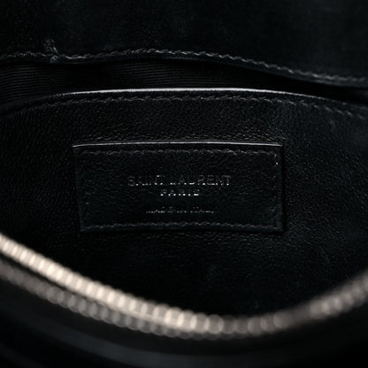 Saint Laurent Calfskin Y Quilted Monogram Small Loulou Chain Satchel Black 7 of 12