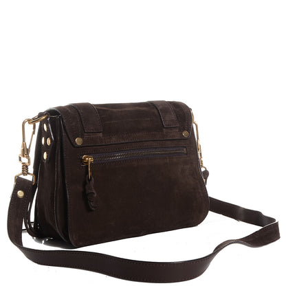 Proenza Schouler Suede Fringed PS1 Crossbody Pouch Messenger Bark 3 of 14