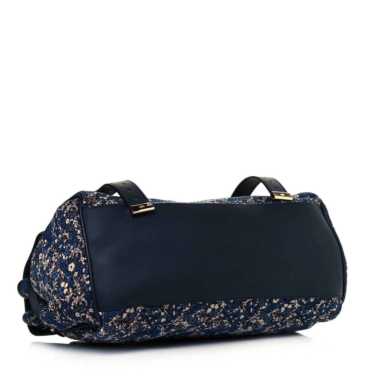 Gecko Jacquard Floral Alexa Satchel Navy