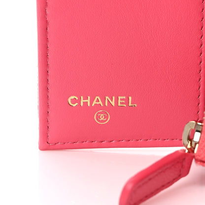 Chanel Caviar Quilted Compact Zipped Wallet Pink 6 of 9