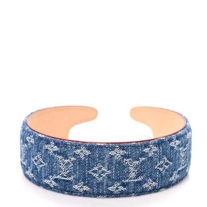 Louis Vuitton Monogram Denim Headband Blue 3 of 6