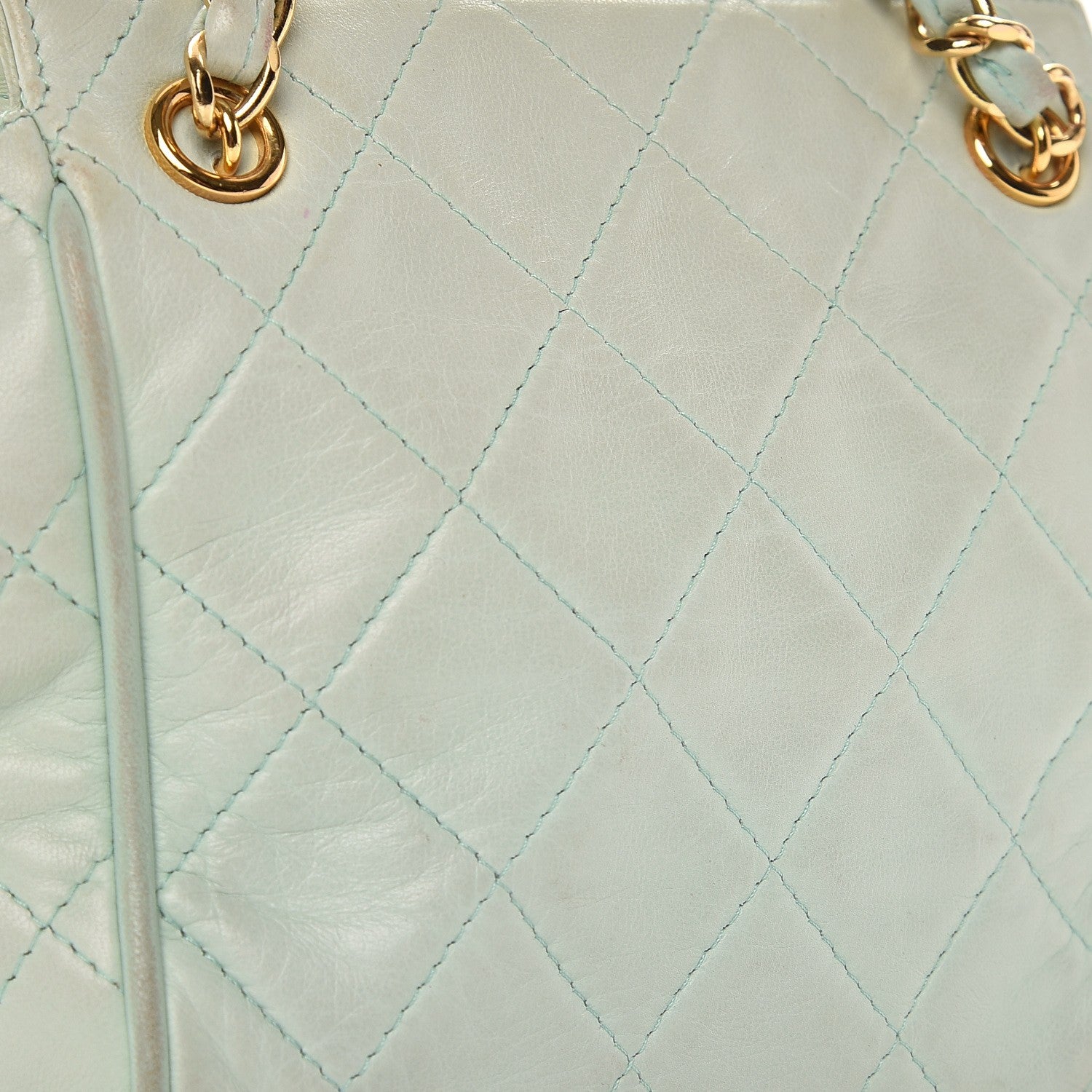 Chanel Lambskin Quilted Small Shoulder Bag Light Green 9 of 16