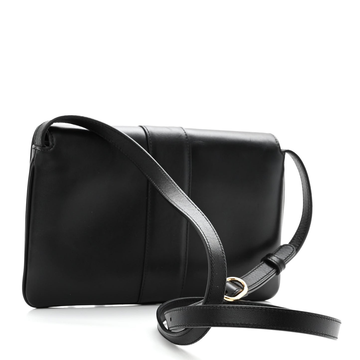Vitello Palmellato Lux Small Arli Flap Shoulder Bag Black