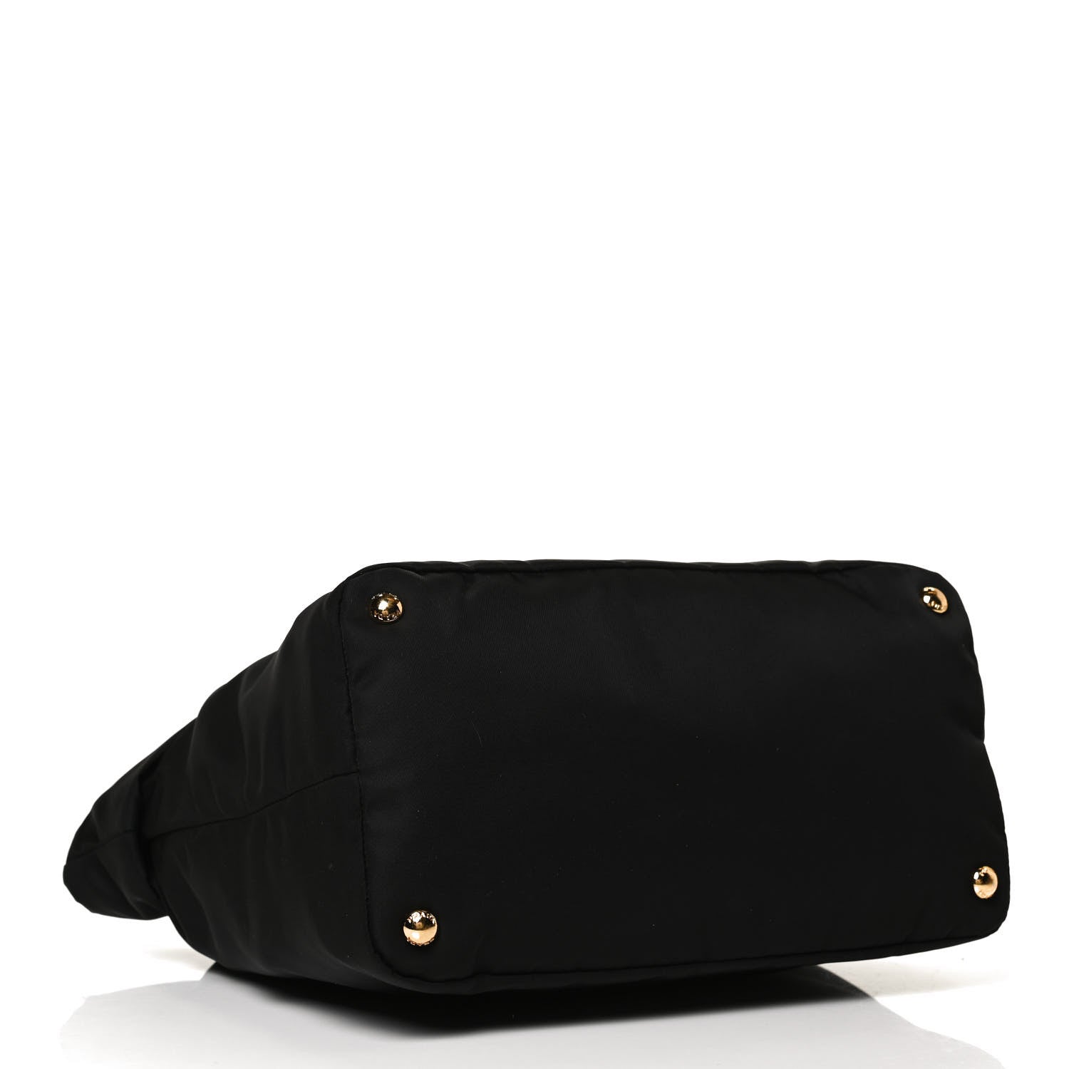 Prada Tessuto Nylon Calfskin Tote Black 4 of 10