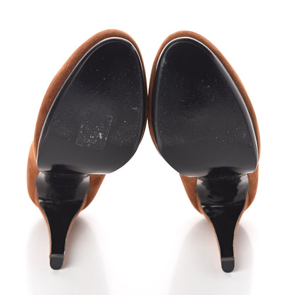Hermes Chevre Velours Escape Florida Pumps 38.5 Cognac 7 of 8