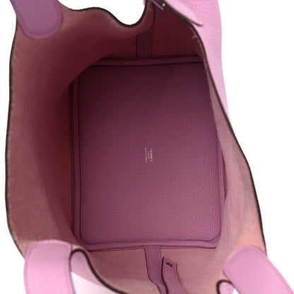 Hermes Taurillon Clemence Picotin Lock 22 MM Mauve Sylvestre 5 of 9