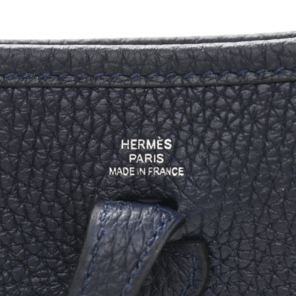 Hermes Taurillon Clemence Evelyne TPM Bleu Nuit 6 of 9