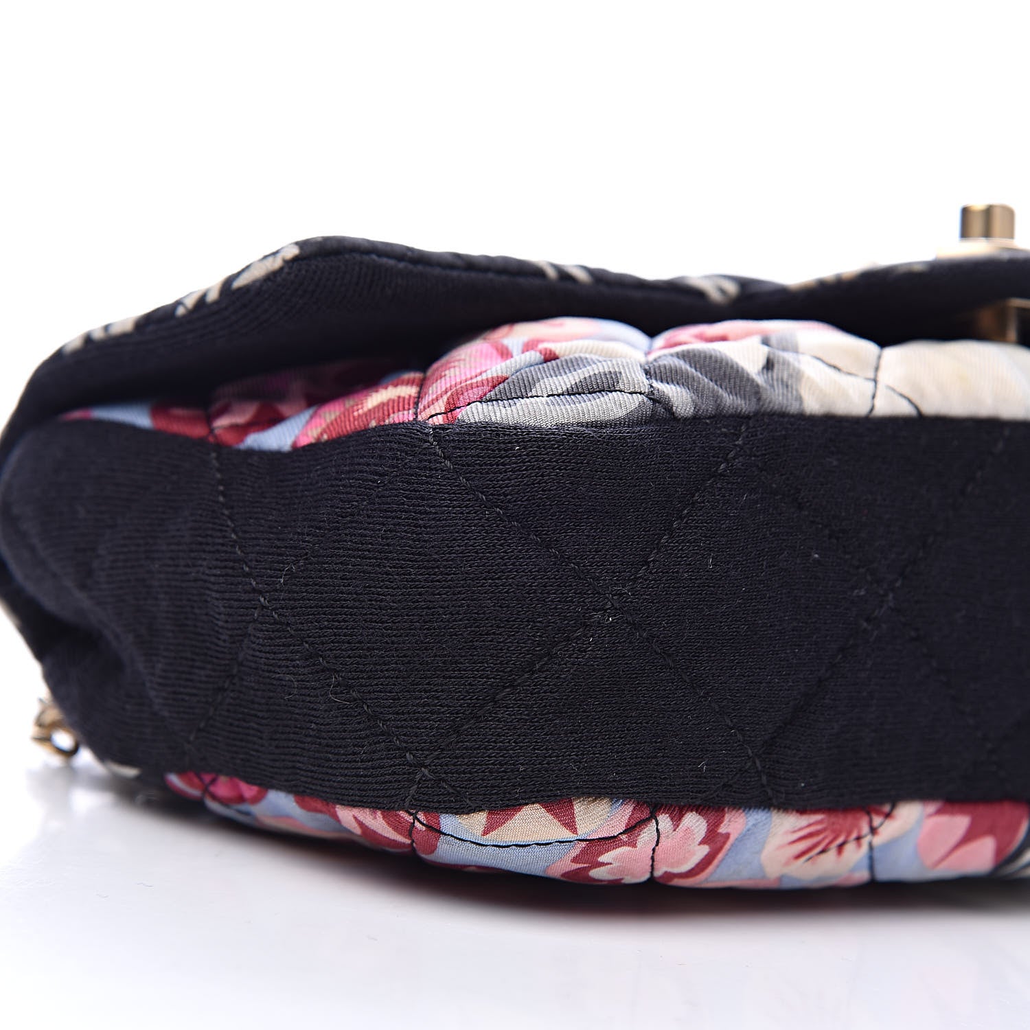 Chanel Fabric Quilted Patchwork Mini Rectangular Flap Red Black White 9 of 16