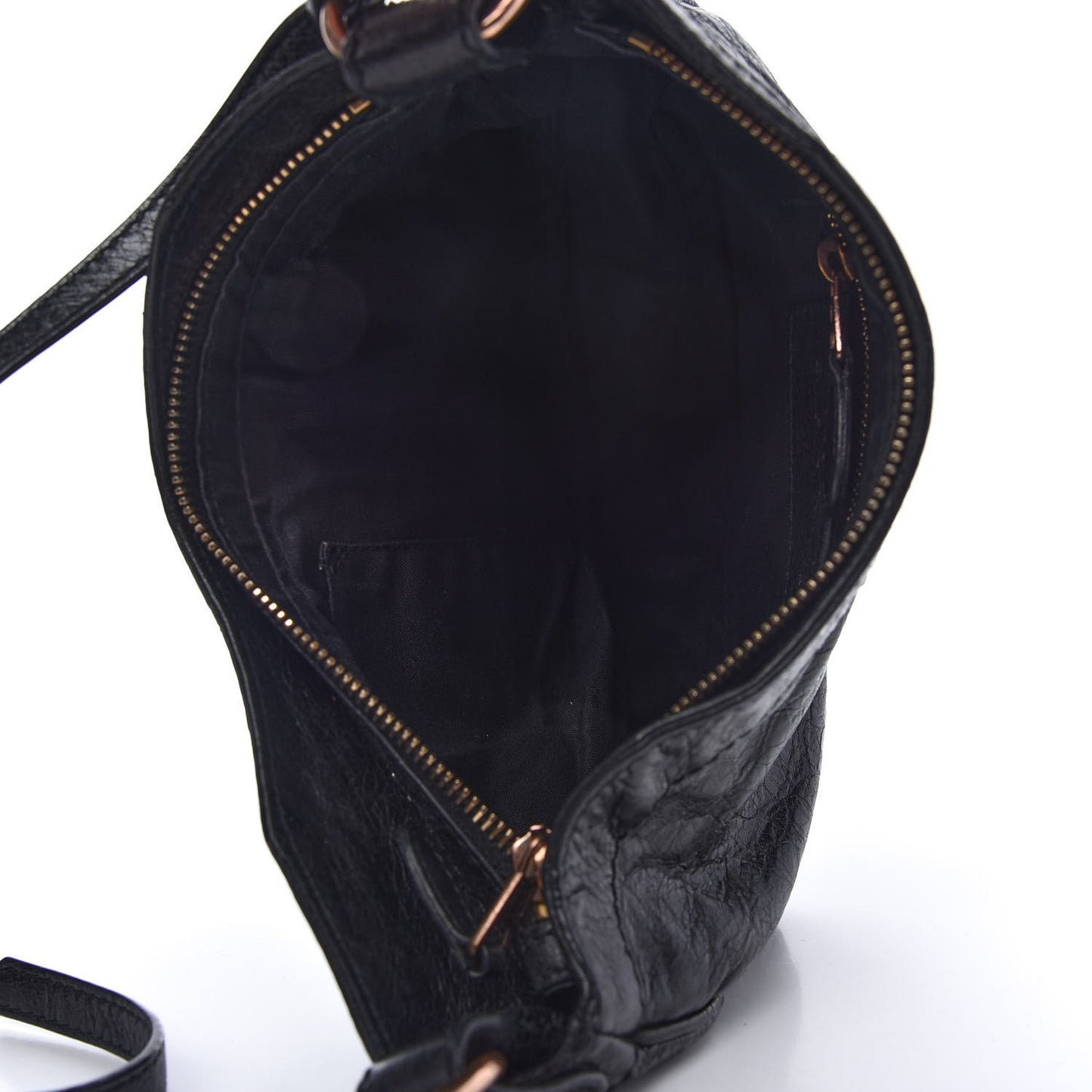 Agneau Giant 12 Rose Gold Hardware Hip Black