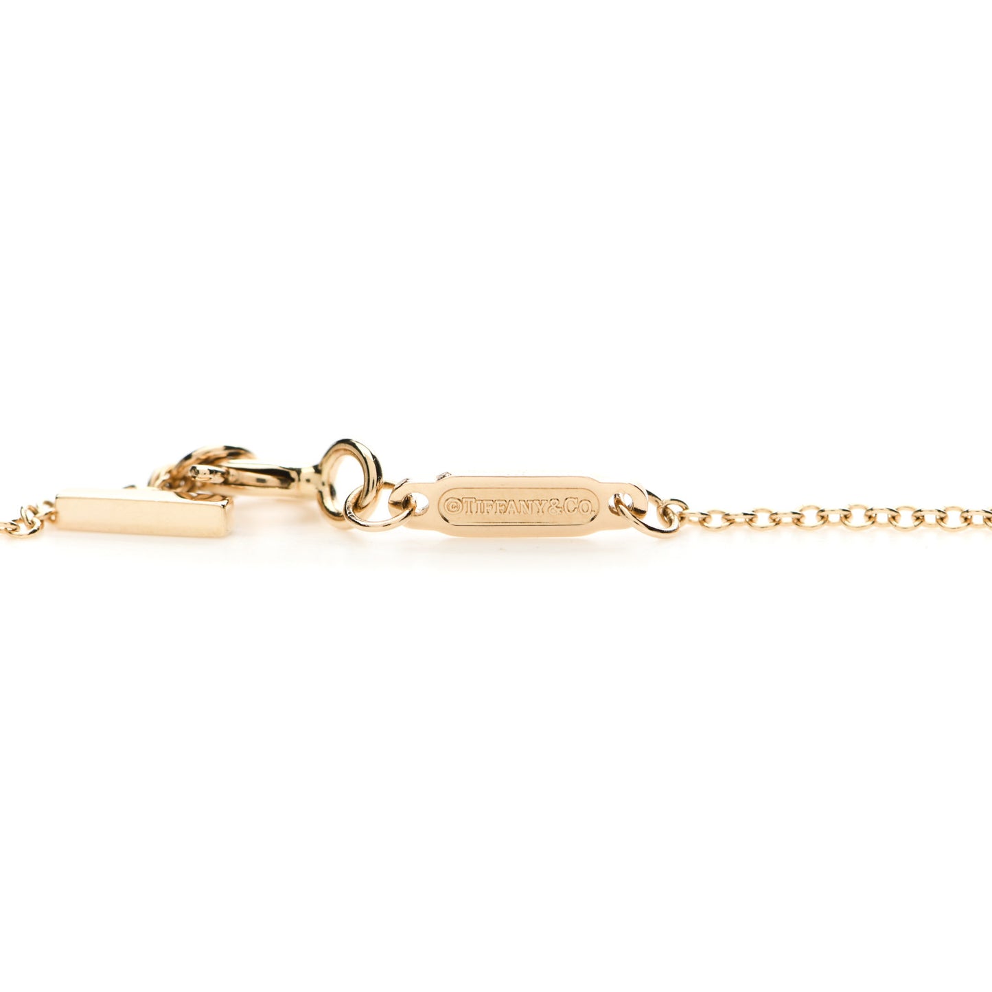 18K Rose Gold Small T Smile Pendant Necklace