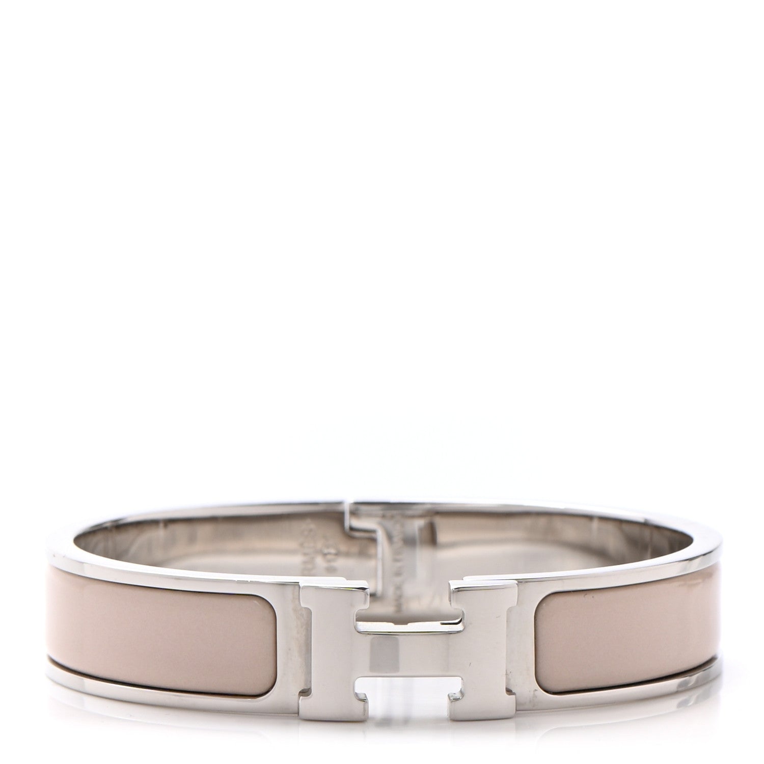 Hermes Enamel Narrow Clic Clac H Bracelet PM Marron Glace 1 of 4