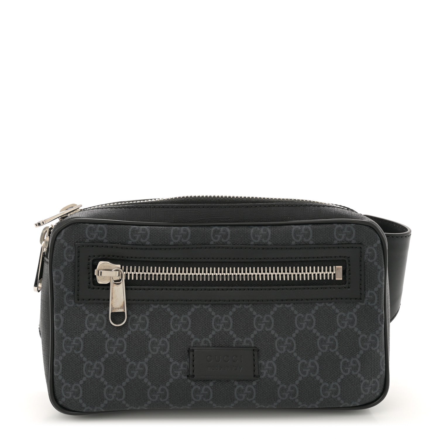 Gucci Soft GG Supreme Monogram Web Belt Bag Black Grey 1 of 10
