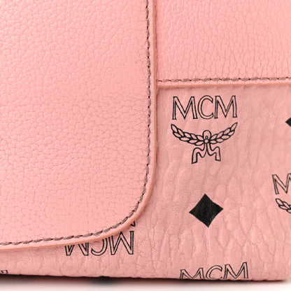 MCM Calfskin Visetos Anni Medium Hobo Bag Soft Pink 9 of 17