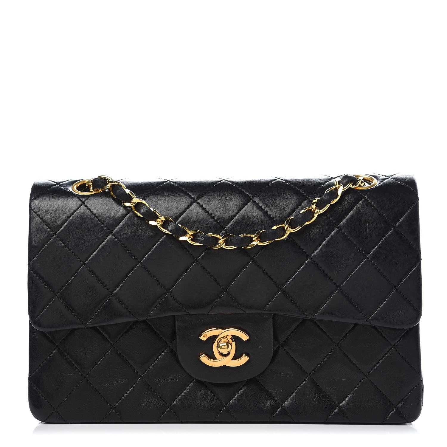 Chanel Lambskin Quilted Small Double Flap Black 1 of 11