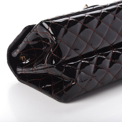 Chanel Patent Quilted Small Accordion 2.55 Reissue Flap Dark Brown 9 of 10