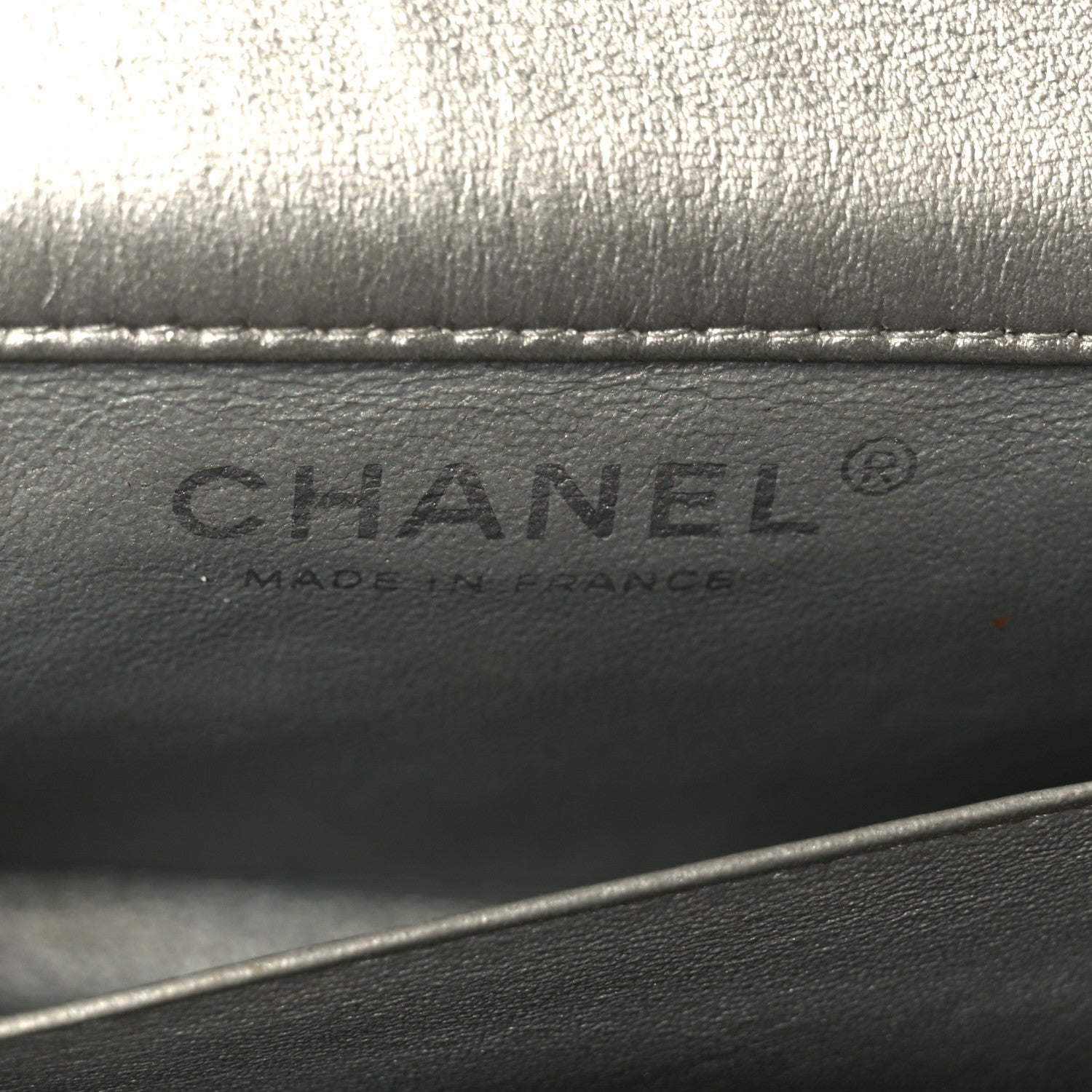 Chanel Metallic Lambskin Quilted Extra Mini Rectangular Flap Silver 6 of 11
