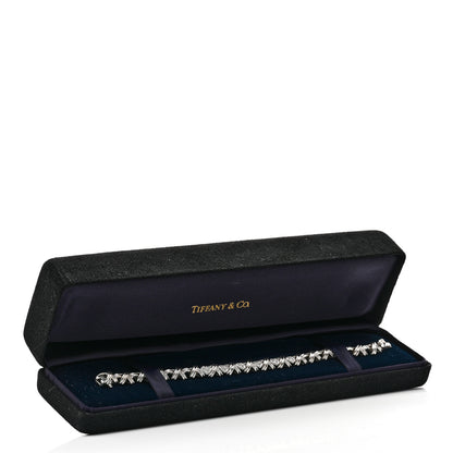 Tiffany 18K White Gold Diamond Signature X Link Bracelet 4 of 4