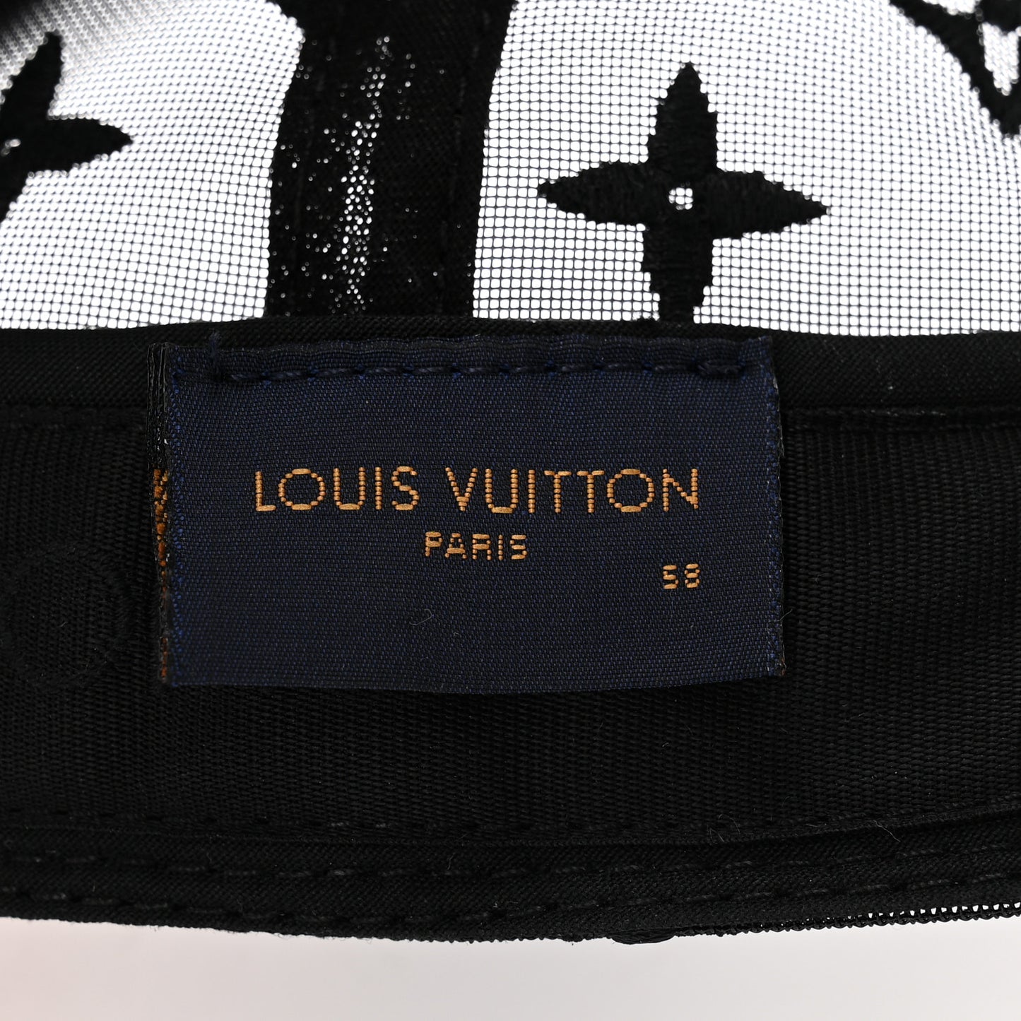 Monogram Mesh Cotton Tourist Cap 58 Black