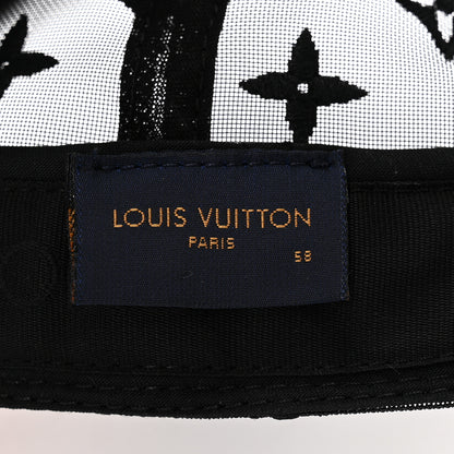 Louis Vuitton Monogram Mesh Cotton Tourist Cap 58 Black 8 of 11