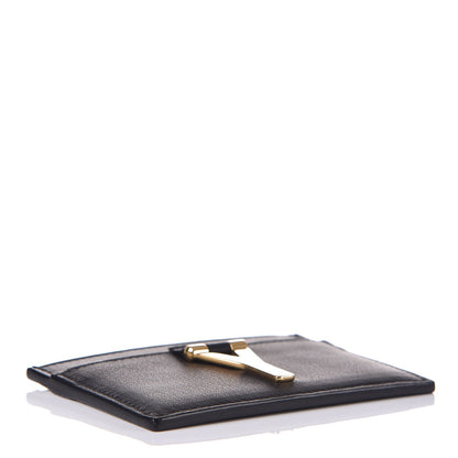Saint Laurent Calfskin Classic Y Card Case Black 4 of 8