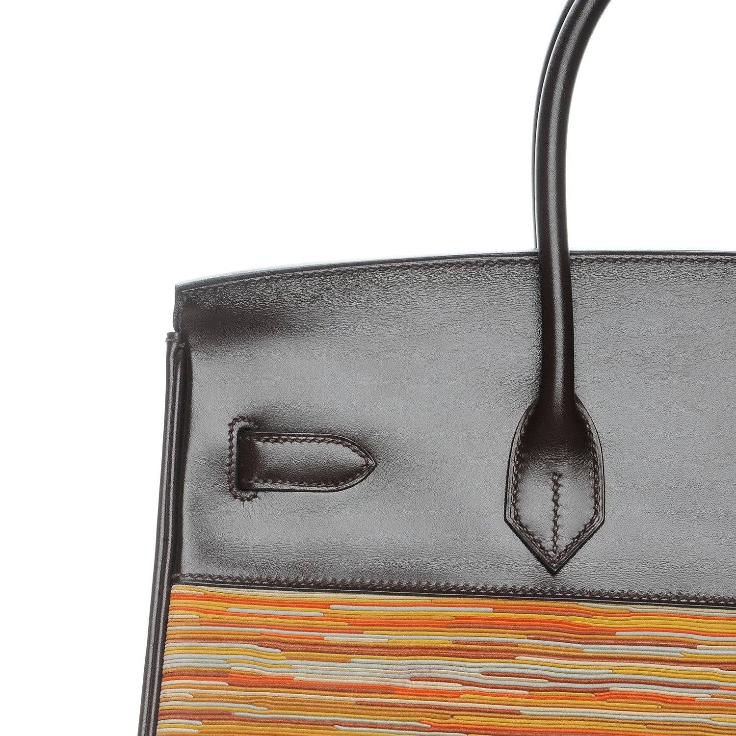 Hermes Box Vibrato Birkin 35 Chocolate 9 of 24