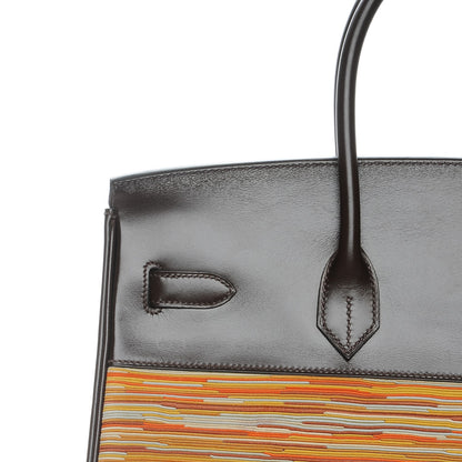 Hermes Box Vibrato Birkin 35 Chocolate 9 of 24