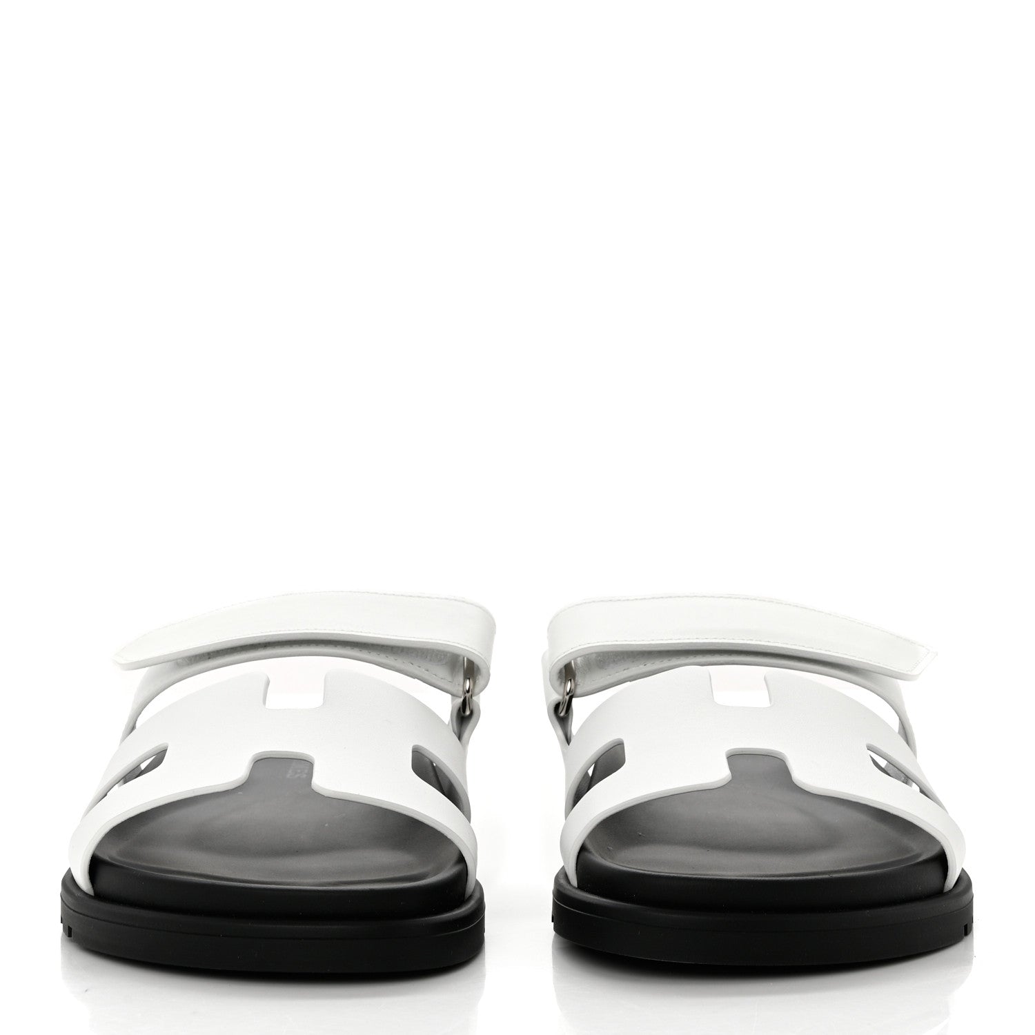 Hermes Calfskin Womens Chypre Sandals 35.5 White 2 of 8