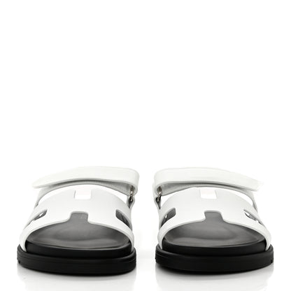 Hermes Calfskin Womens Chypre Sandals 35.5 White 2 of 8