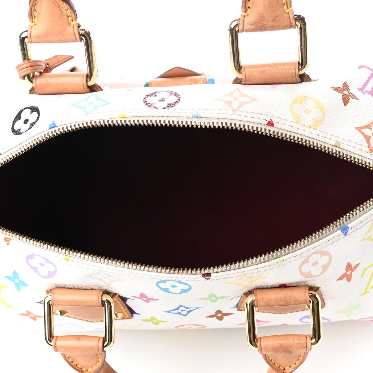 Louis Vuitton Monogram Multicolor Speedy 30 White 4 of 5
