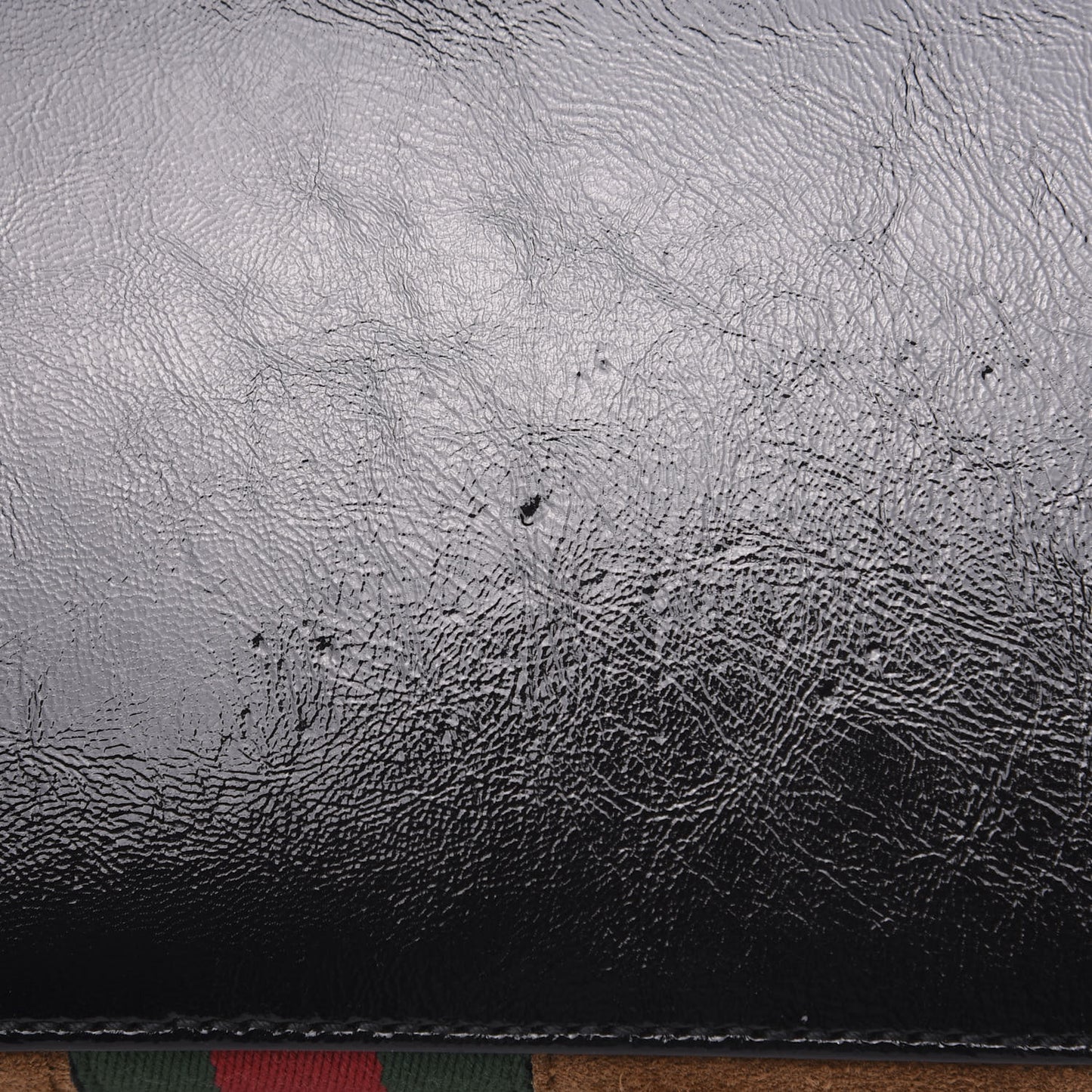Suede Patent Web Medium Ophidia Top Handle Dome Bag Nocciola Black
