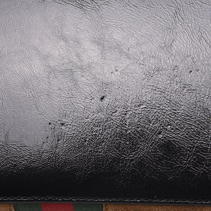Gucci Suede Patent Web Medium Ophidia Top Handle Dome Bag Nocciola Black 9 of 9