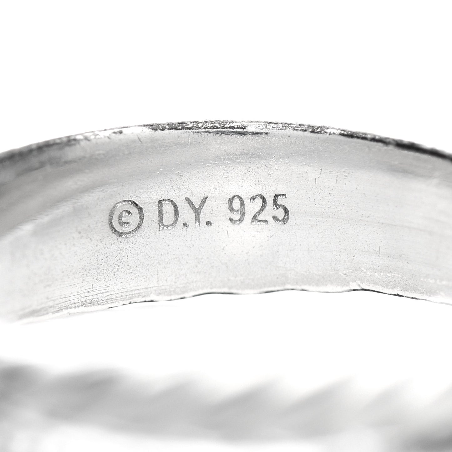 Sterling Silver Diamond 5mm Crossover Ring 54 7