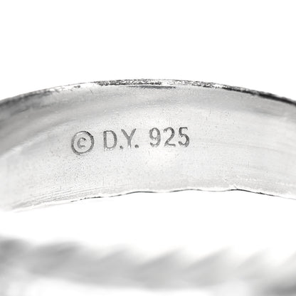 David Yurman Sterling Silver Diamond 5mm Crossover Ring 54 7 4 of 4