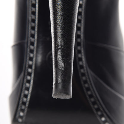 Chanel Goatskin Cap Toe Short Ankle Boots 38.5 Black 15 of 17