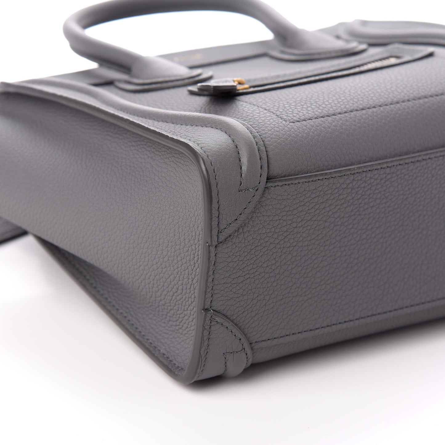 Baby Drummed Calfskin Nano Luggage Kohl